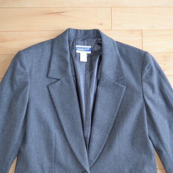 Pendleton Wool Blazer Suit Jacket Gray Size 10 - Picture 2 of 4